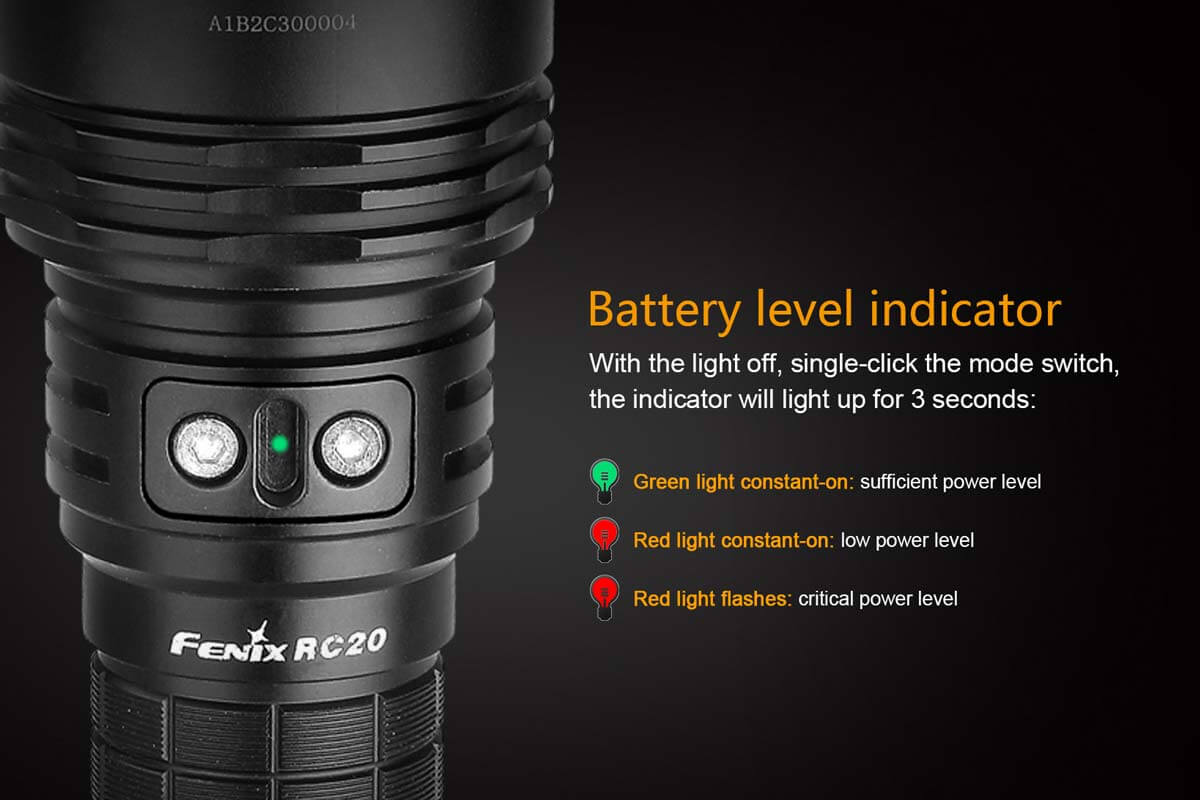 Fenix-RC20-Flashlight-Battery-Level
