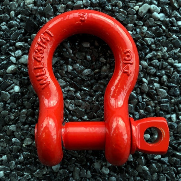 Rød 3/4" sjakkel fra ComeUp